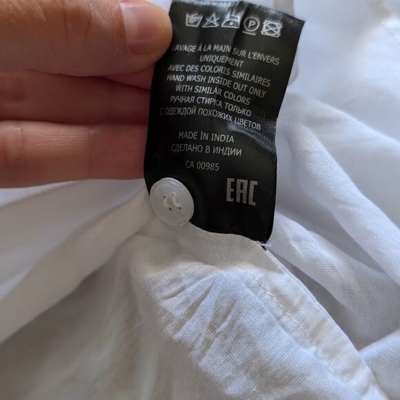 Isabel Marant Etoile White Jatedy Long Sleeve Button Up Shirt, size FR 34/US 0-2 - Picture 5 of 7